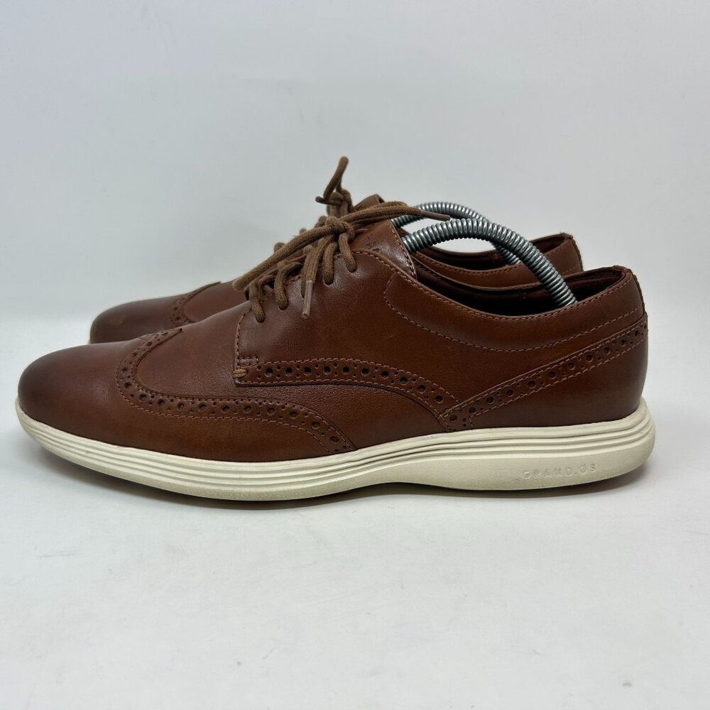 Cole Haan Mens Brown Wingtip Oxford Mens Size 10M Leather Casual Shoes